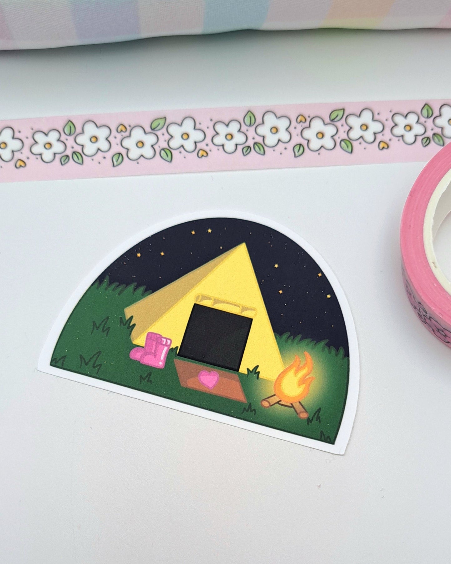 Camping Matte Vinyl Sticker