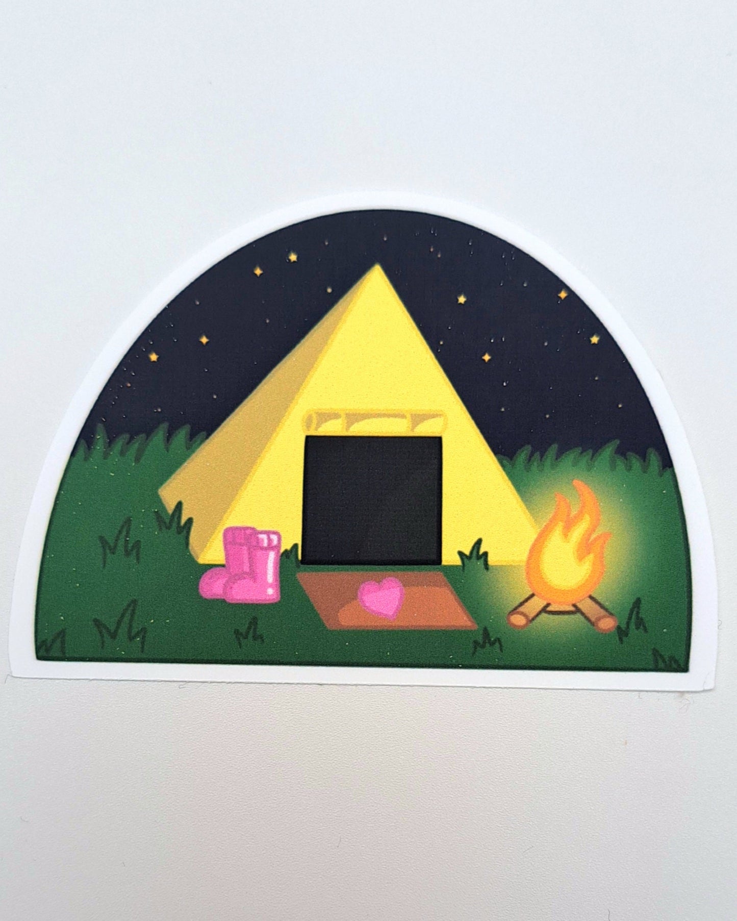 Camping Matte Vinyl Sticker