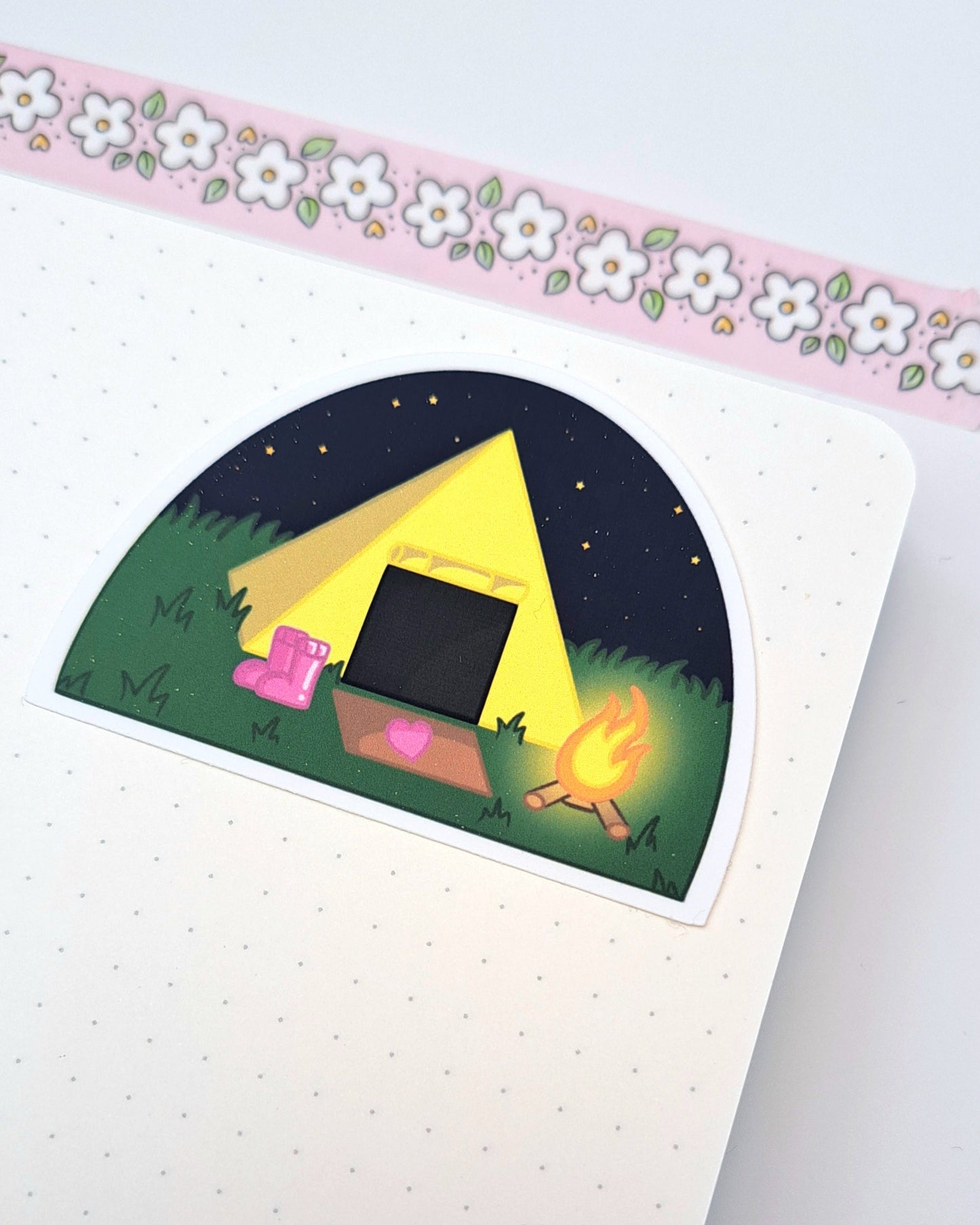 Camping Matte Vinyl Sticker