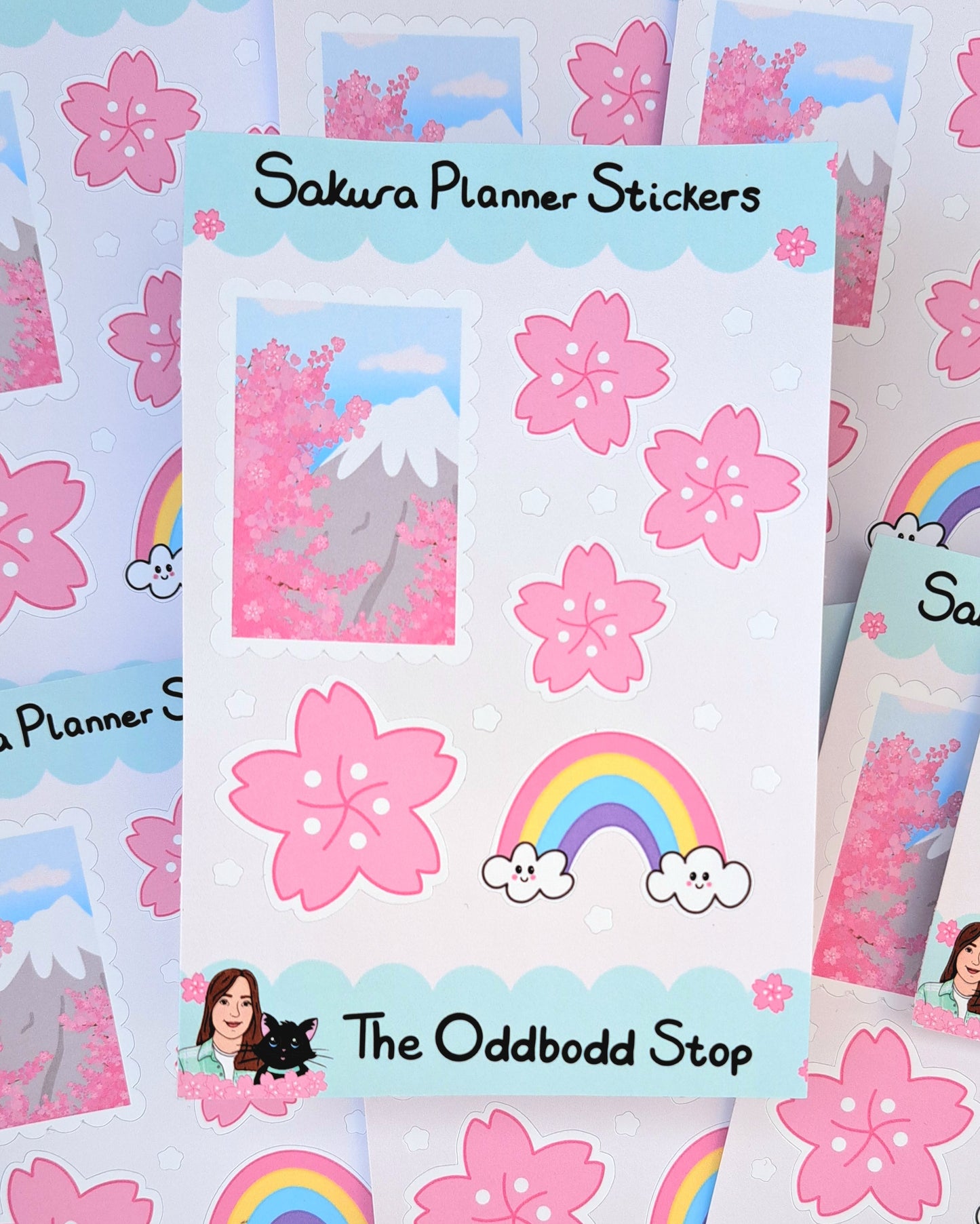 Sakura Mountain Sticker Sheet