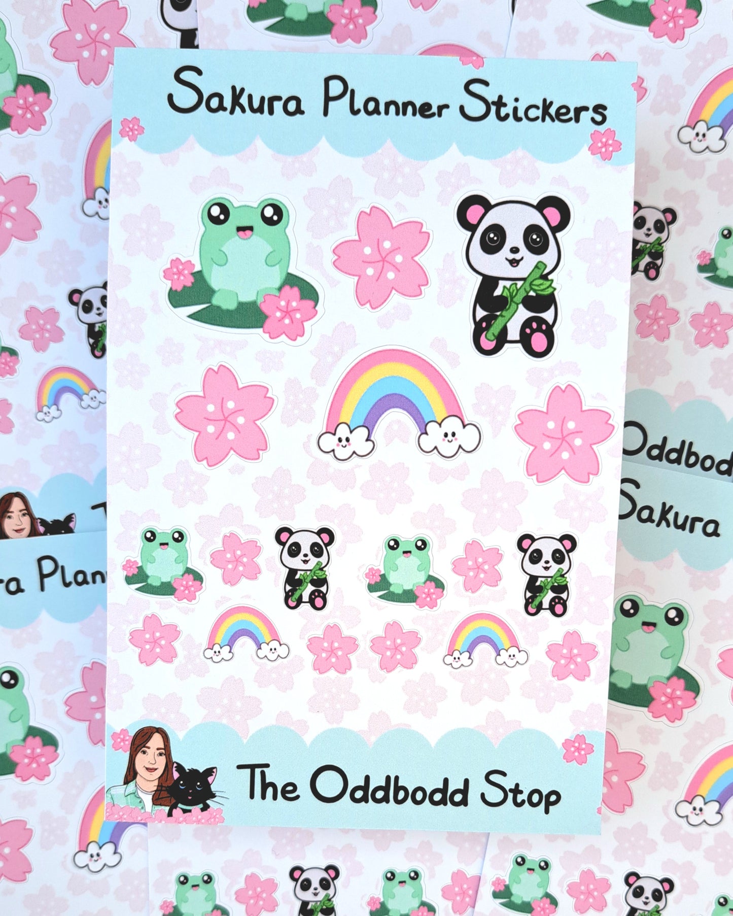 Evie and Poppy Sakura Sticker Sheet