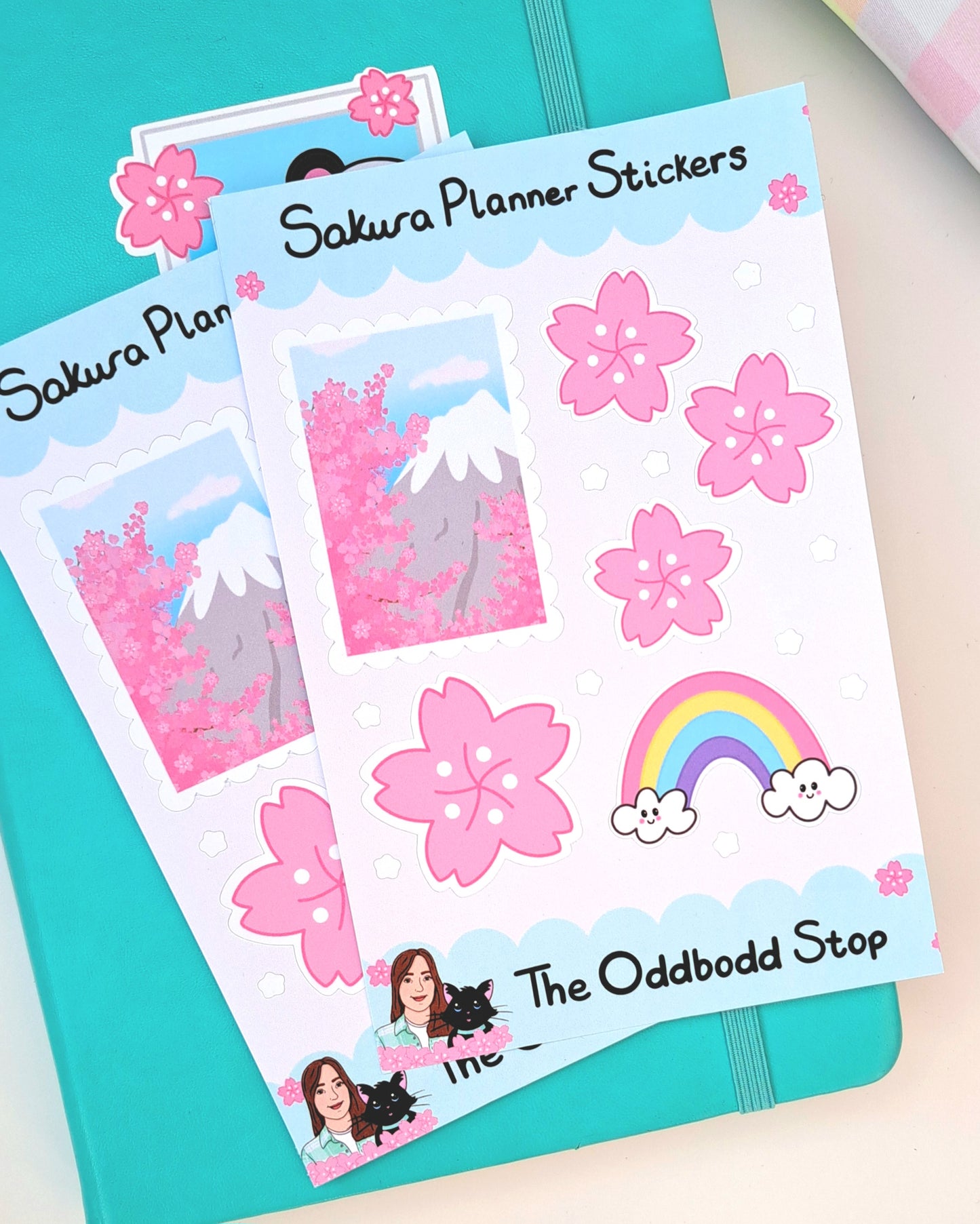 Sakura Mountain Sticker Sheet