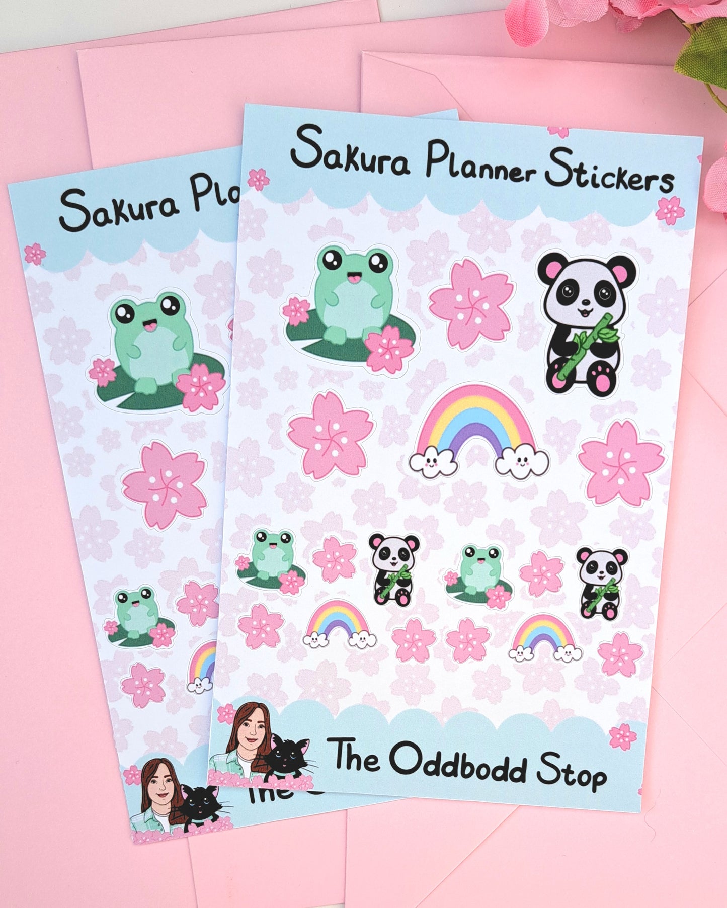 Evie and Poppy Sakura Sticker Sheet