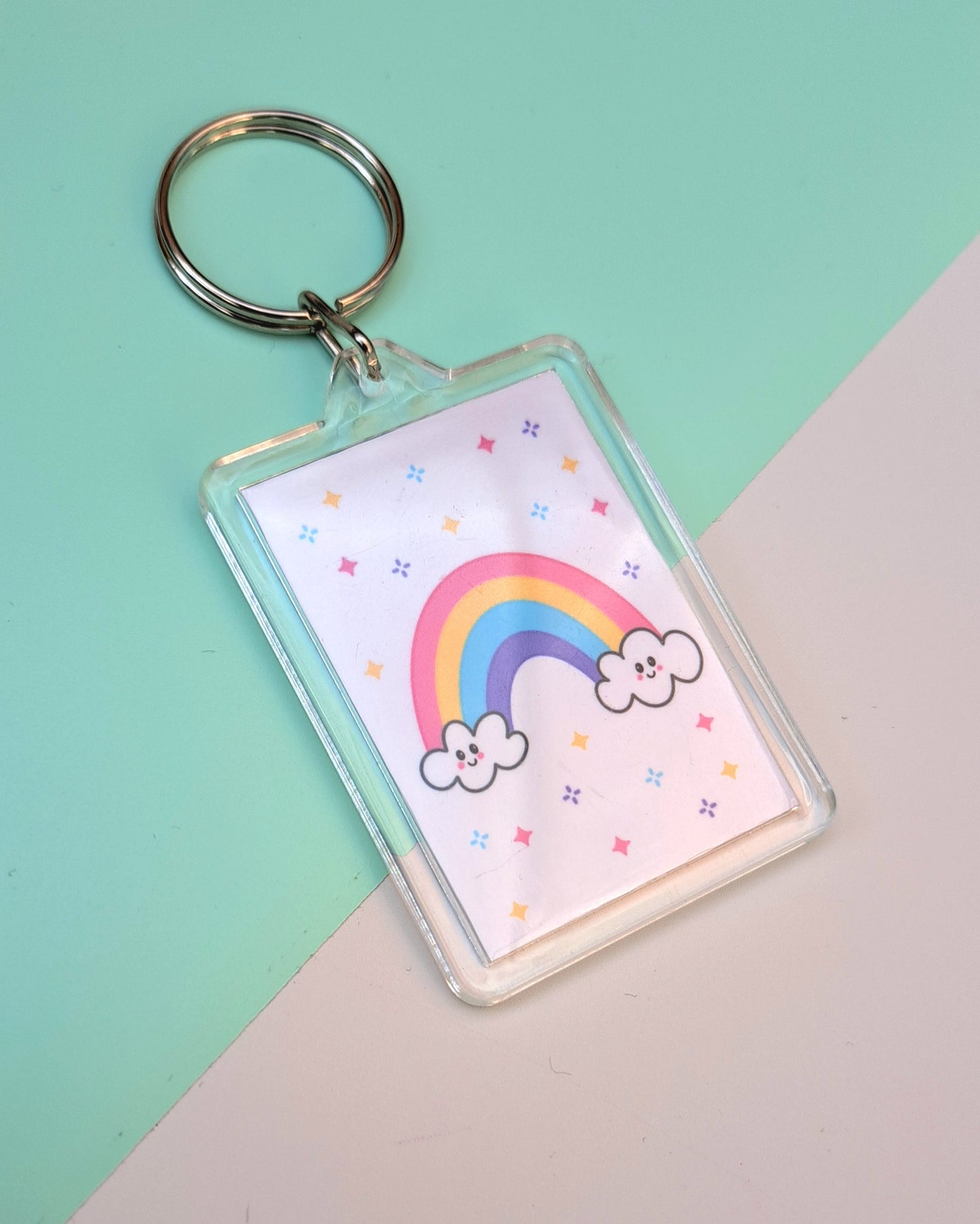 Rainbow Keychain - Double Sided