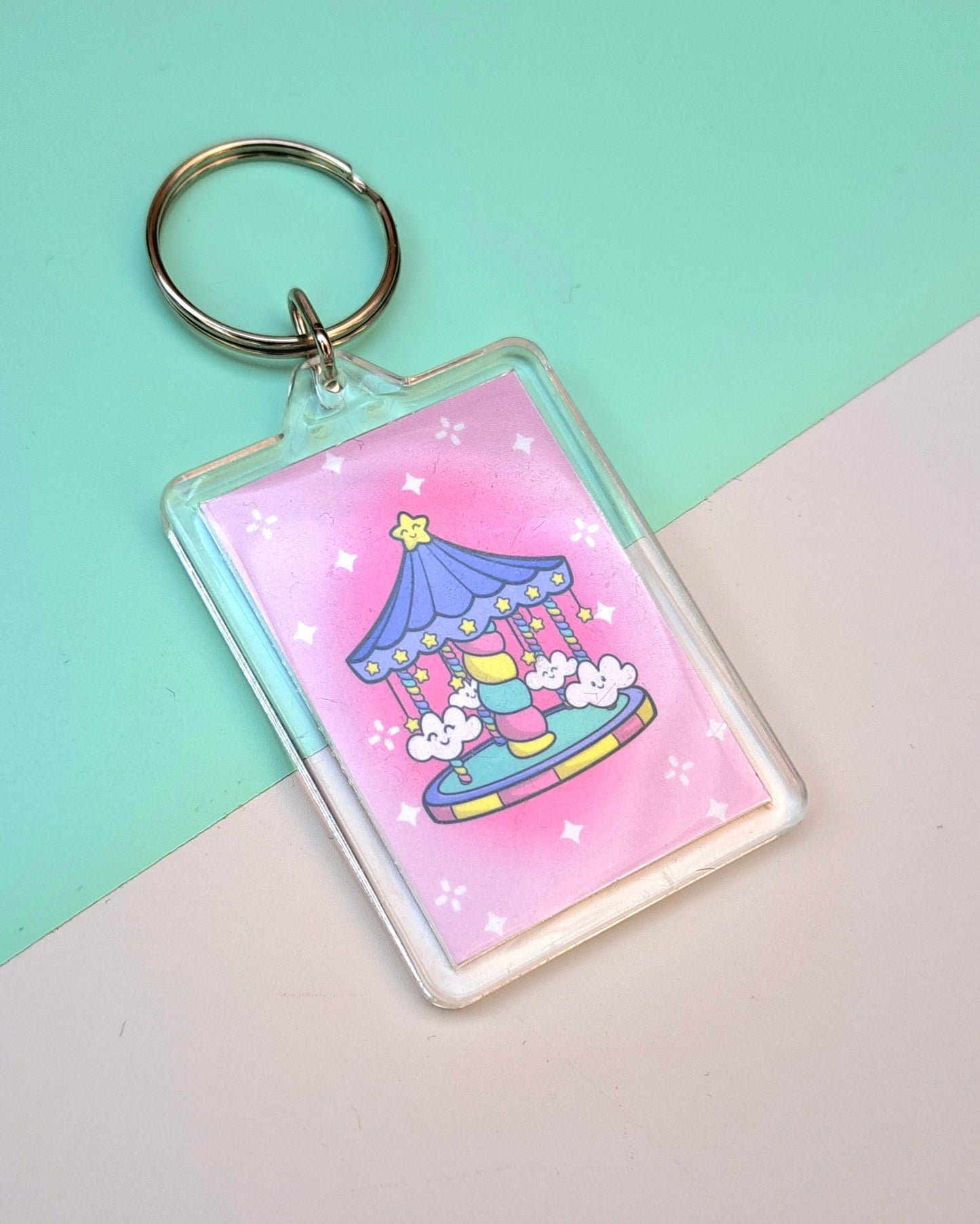 Carousel Keychain - Double Sided
