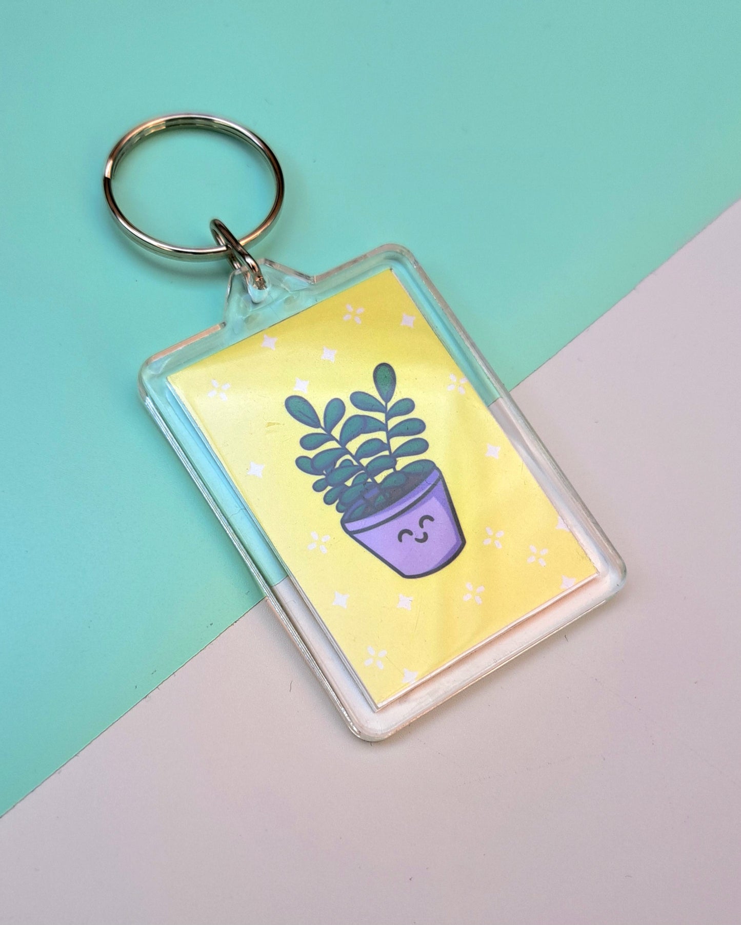 Purple Plant Buddy Keychain - Double Sided