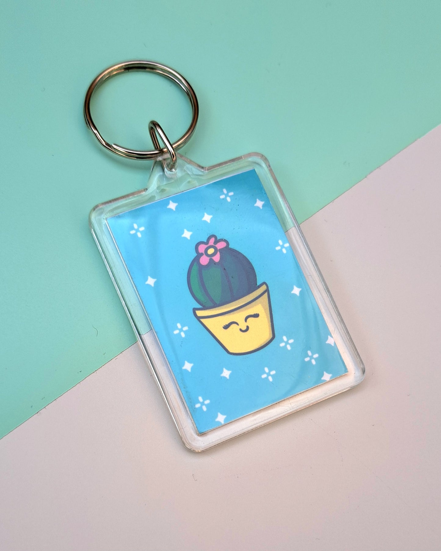 Yellow Plant Buddy Keychain - Double Sided