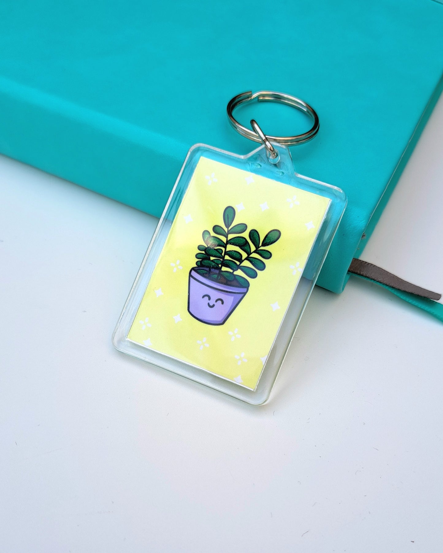 Purple Plant Buddy Keychain - Double Sided
