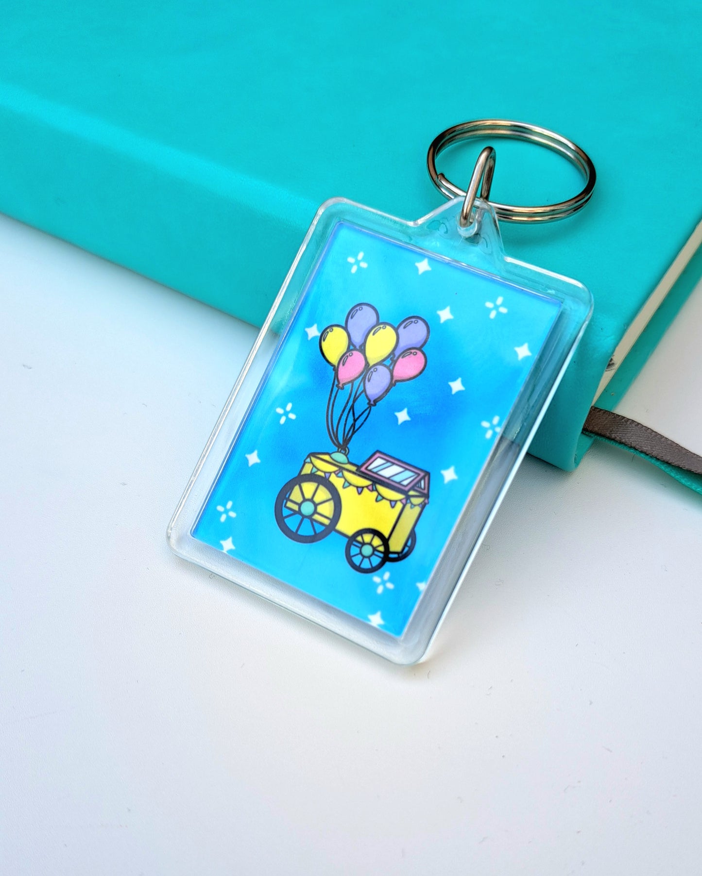 Balloon Cart Keychain - Double Sided