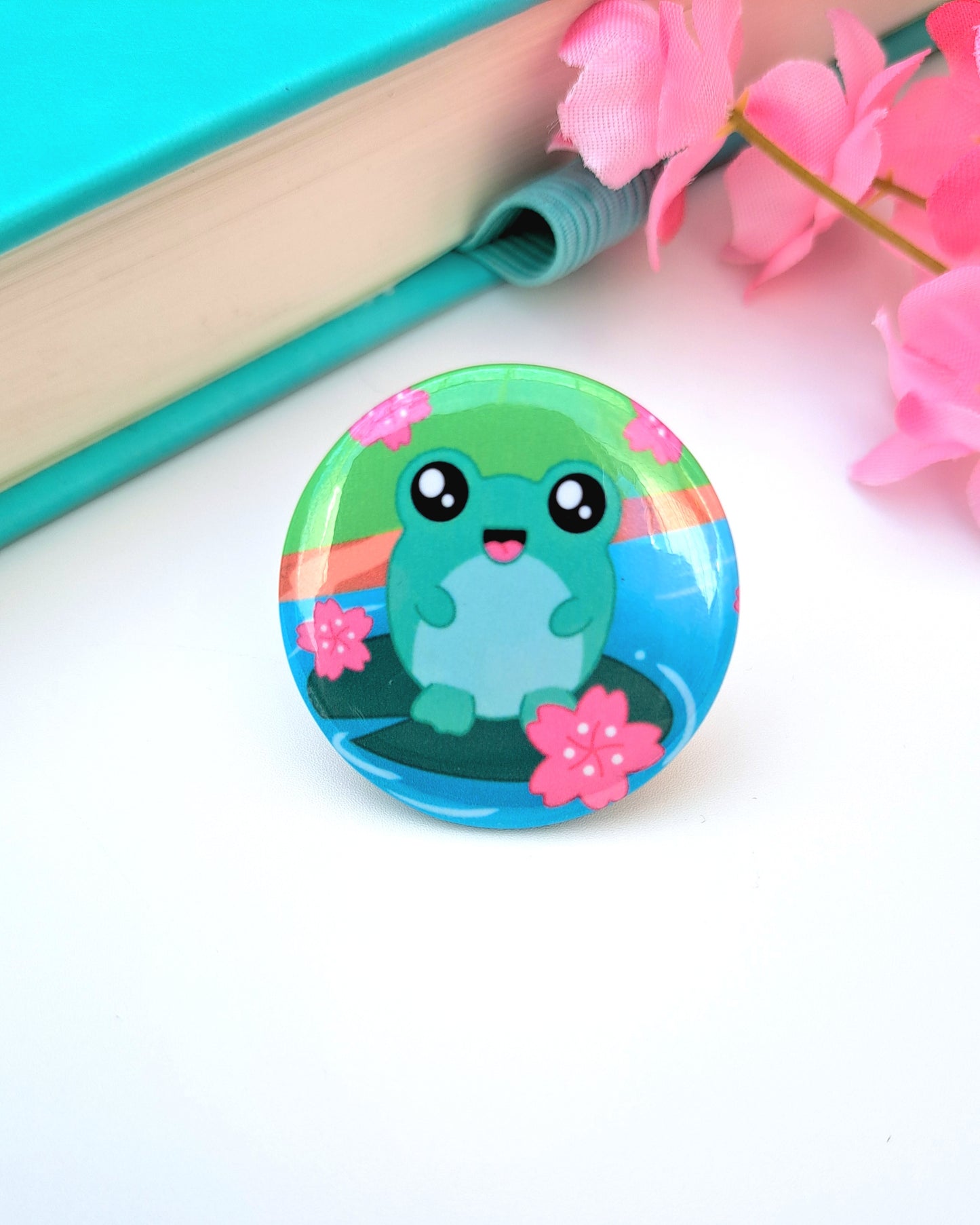 Evie Frog Button Badge 32mm