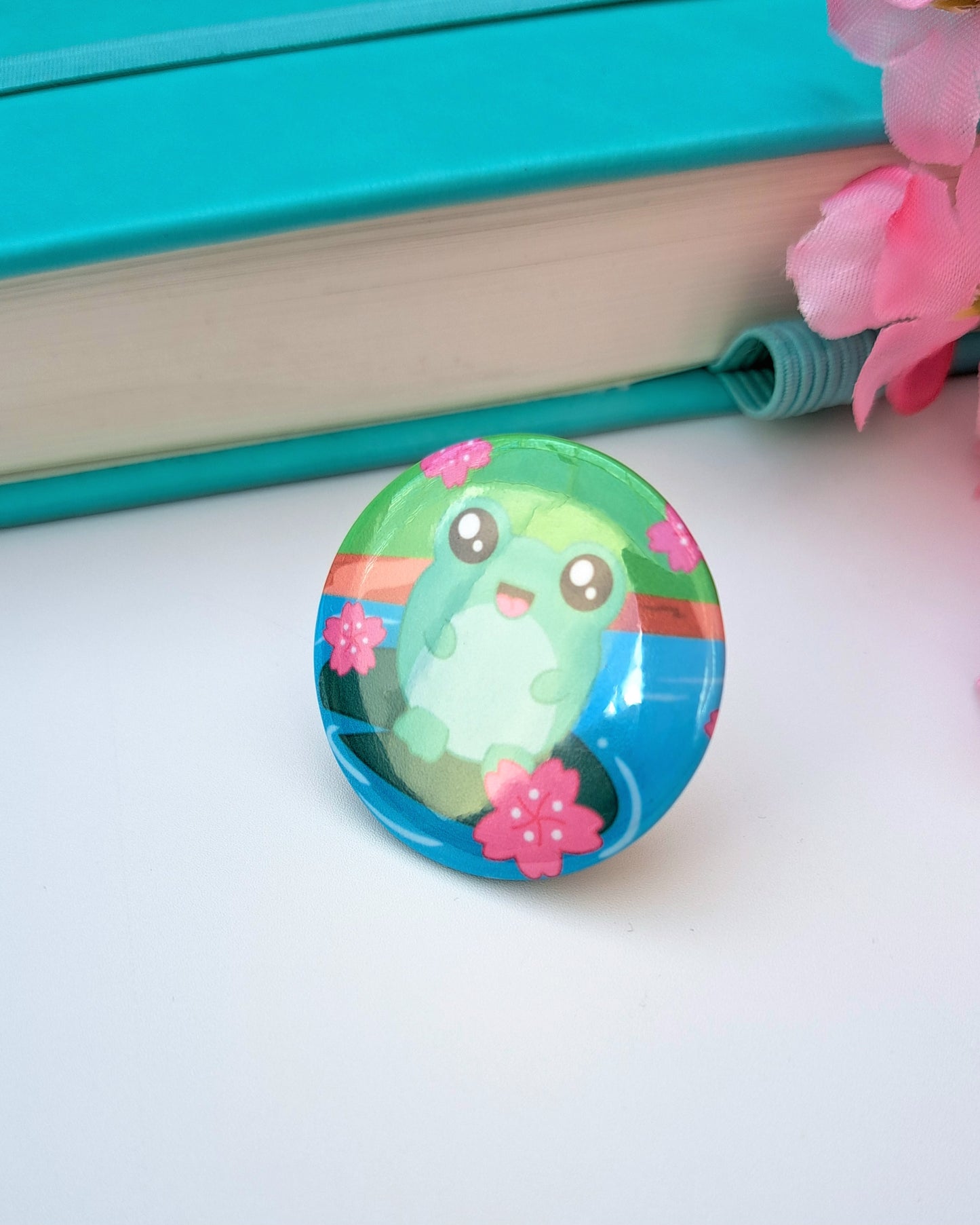 Evie Frog Button Badge 32mm