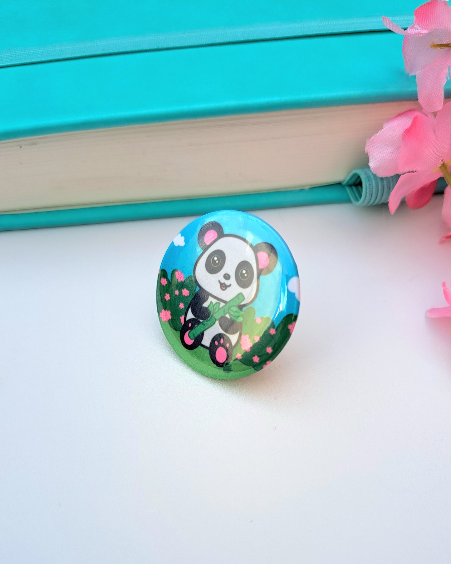 Poppy Panda Button Badge 32mm