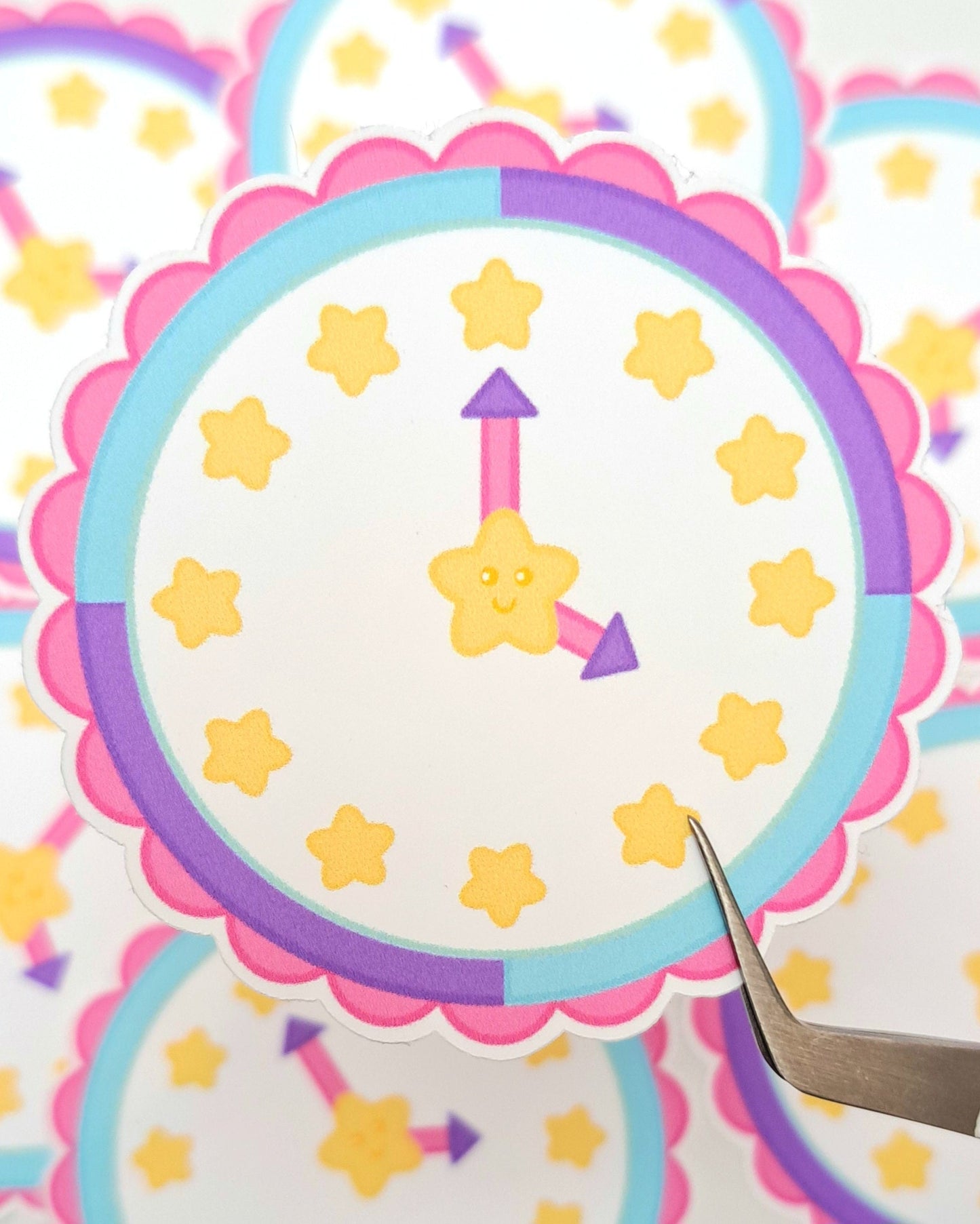 Clock Matte Vinyl Sticker
