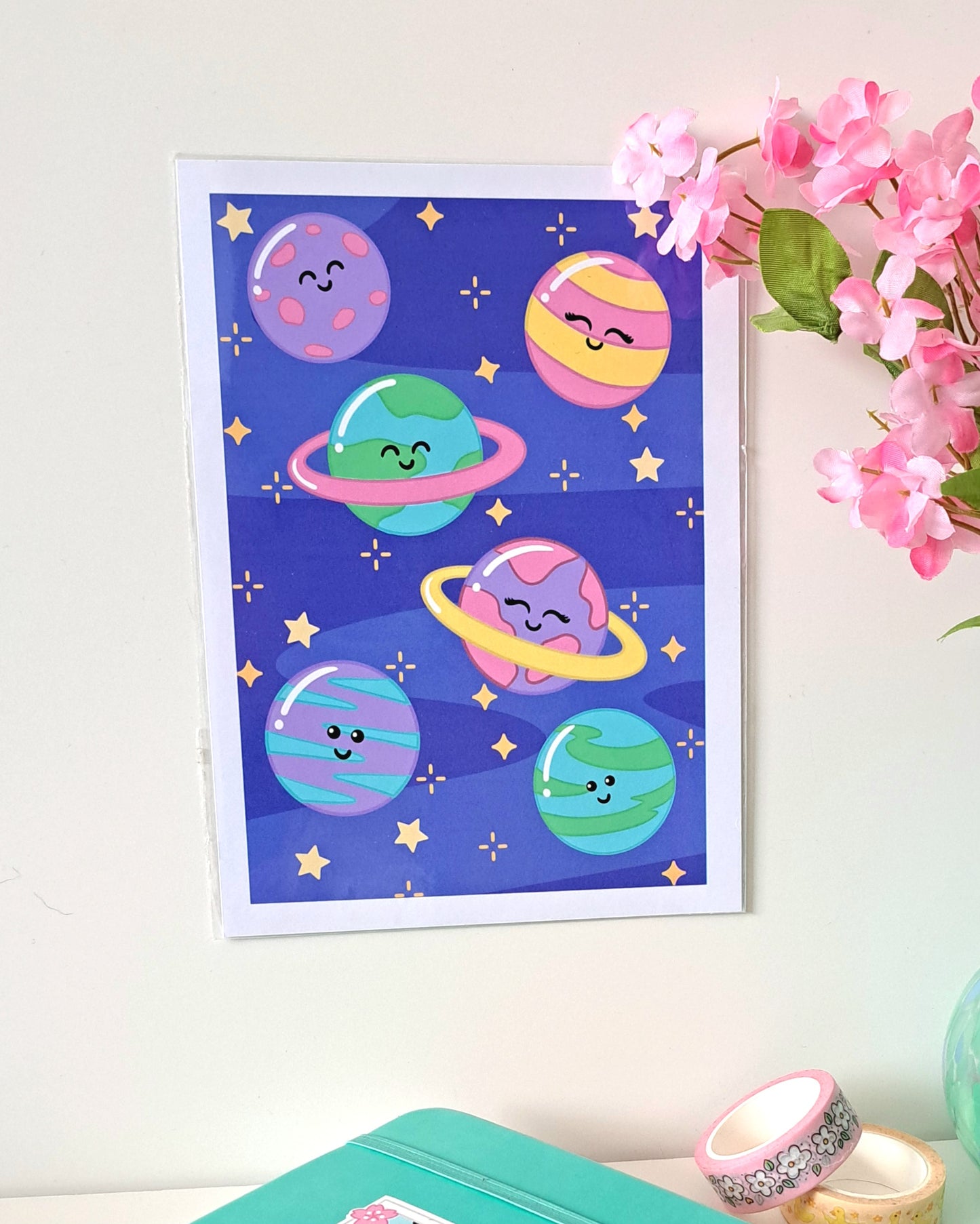 Planets A5 Art Print