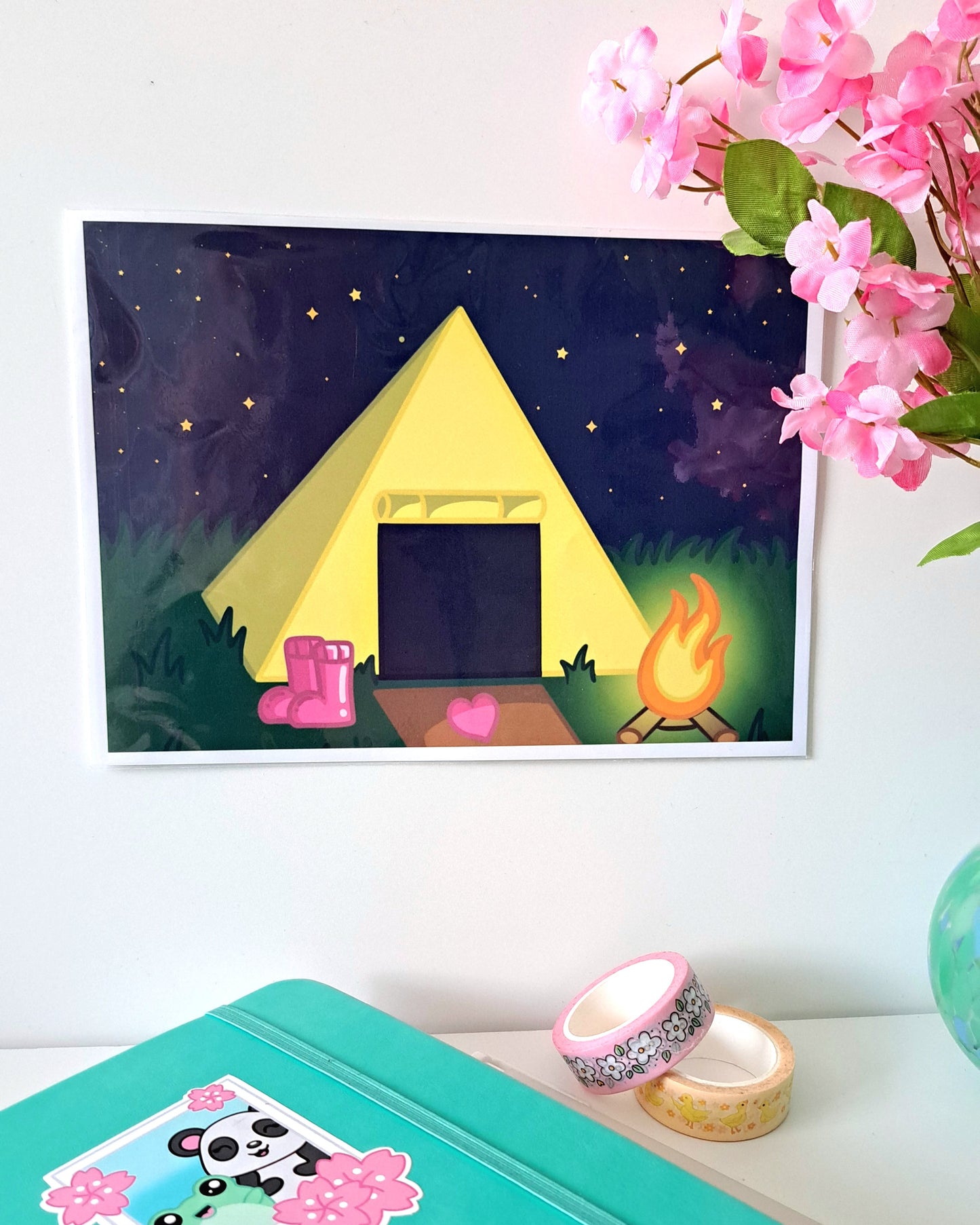 Camping A5 Art Print