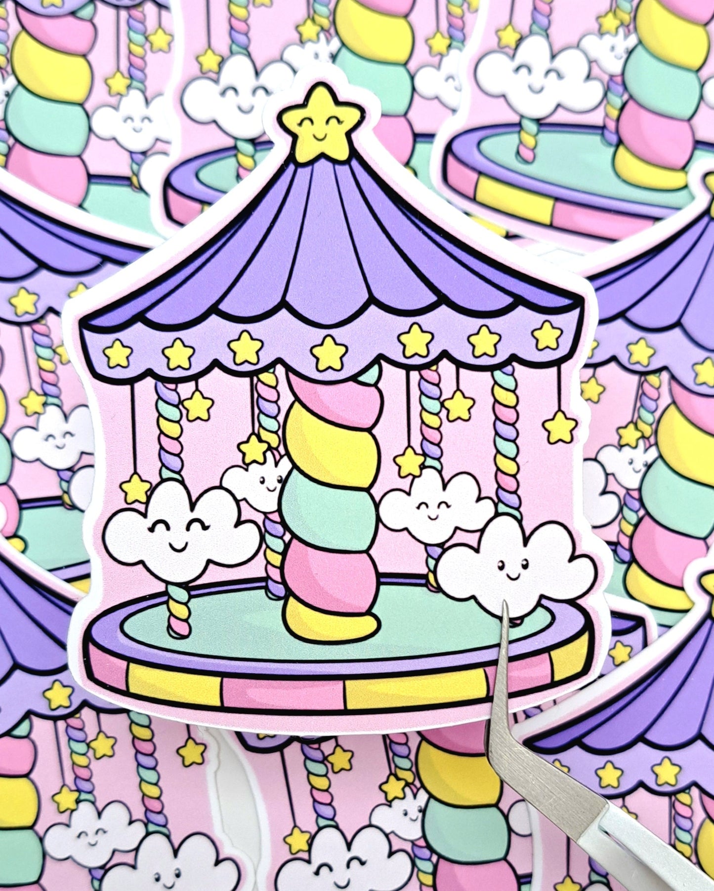 Carousel Matte Vinyl Sticker
