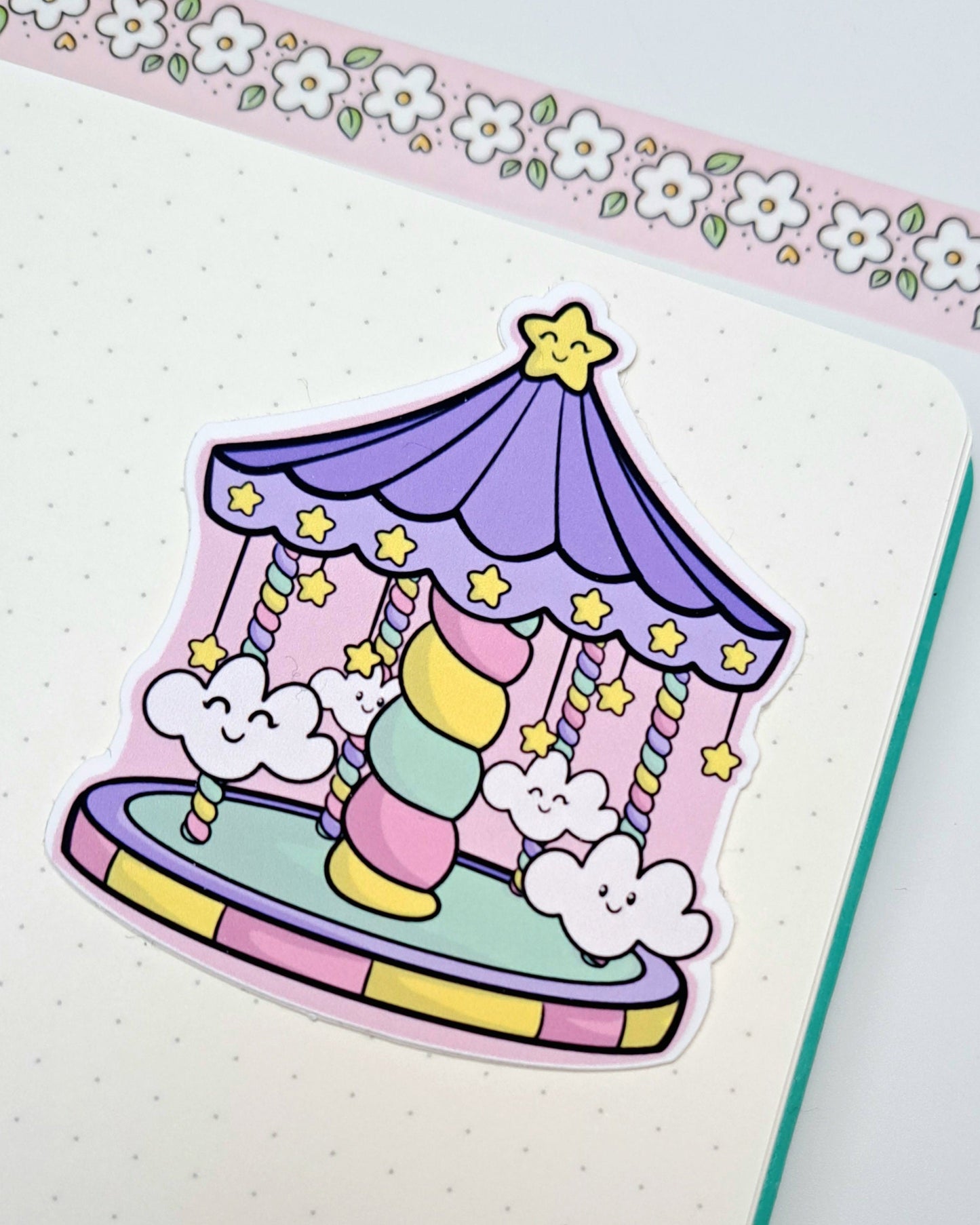 Carousel Matte Vinyl Sticker