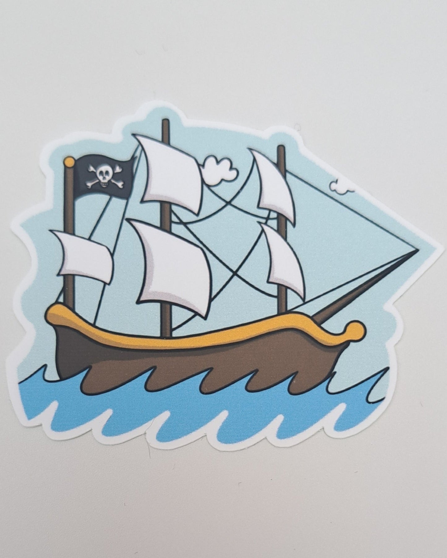 Pirate Ship Matte Vinyl Sticker