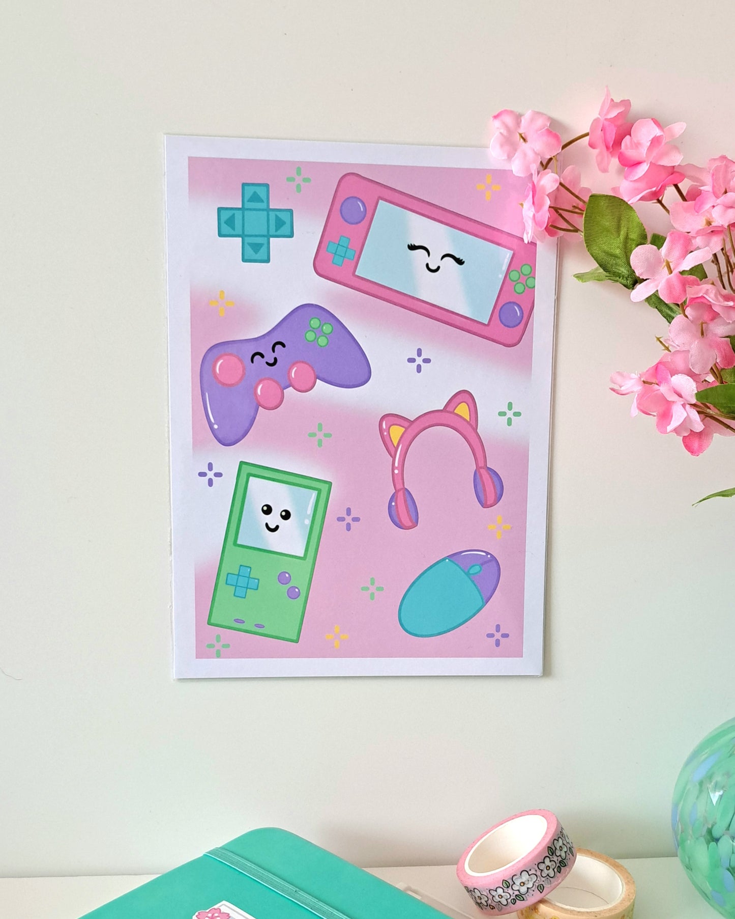Gamer Girl A5 Art Print
