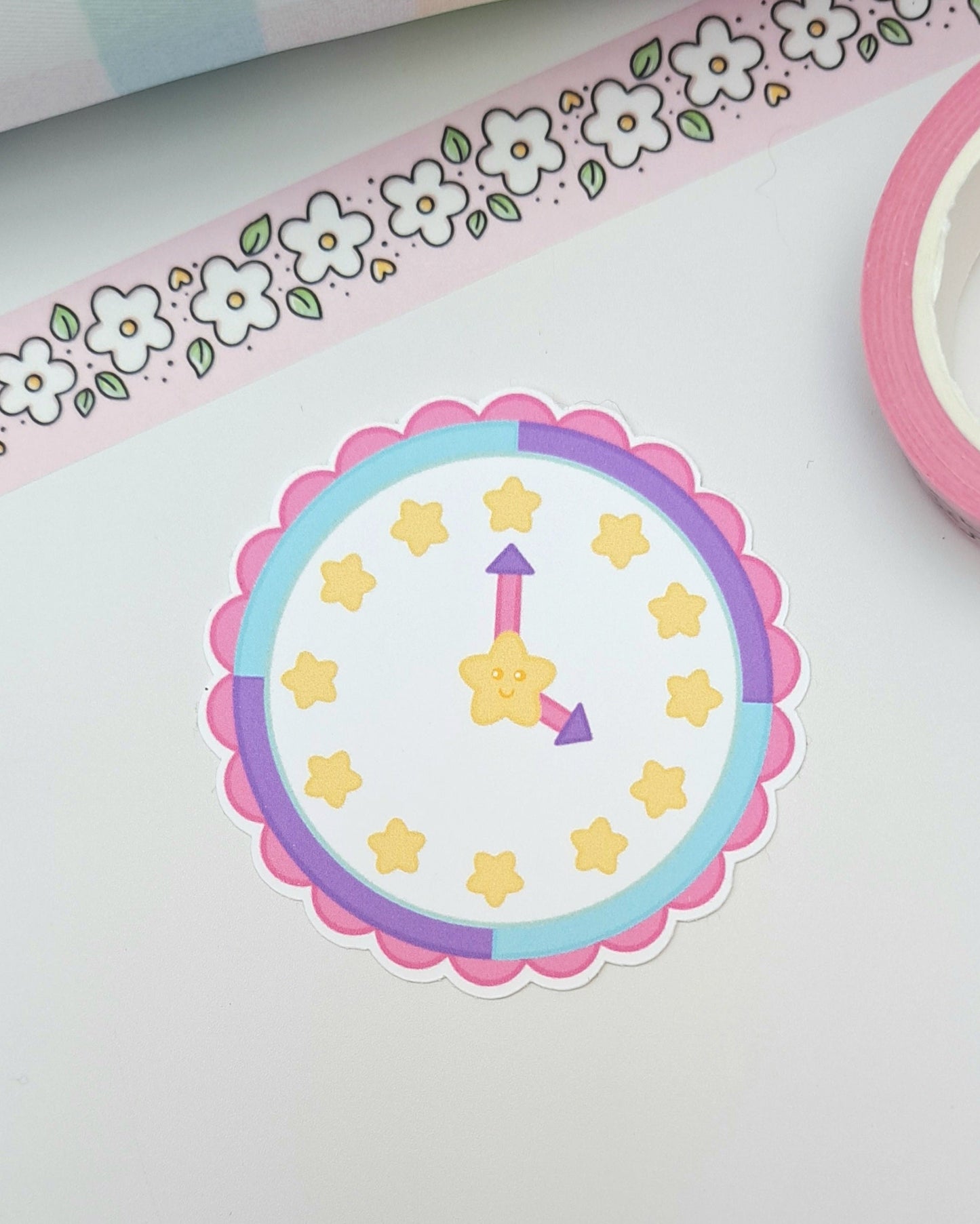 Clock Matte Vinyl Sticker