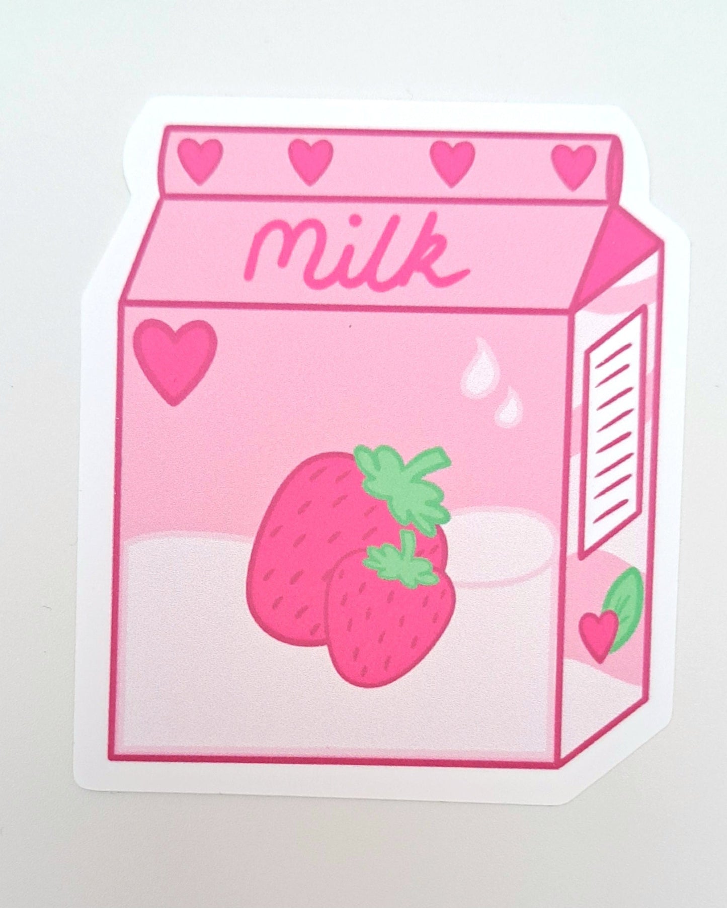 Strawberry Milk Matte Vinyl Sticker