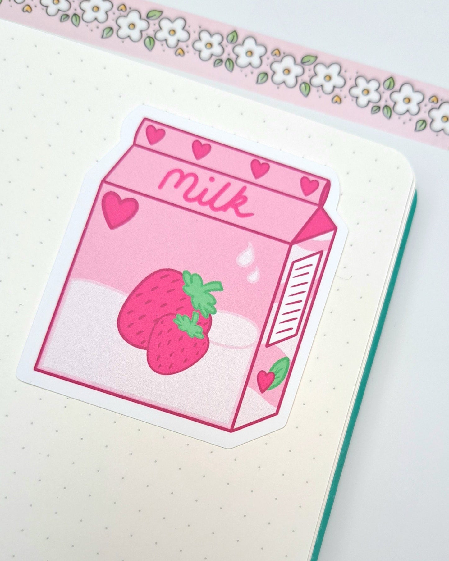 Strawberry Milk Matte Vinyl Sticker