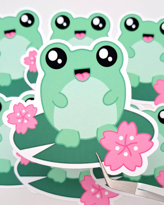 Evie - Frog Matte Vinyl Sticker