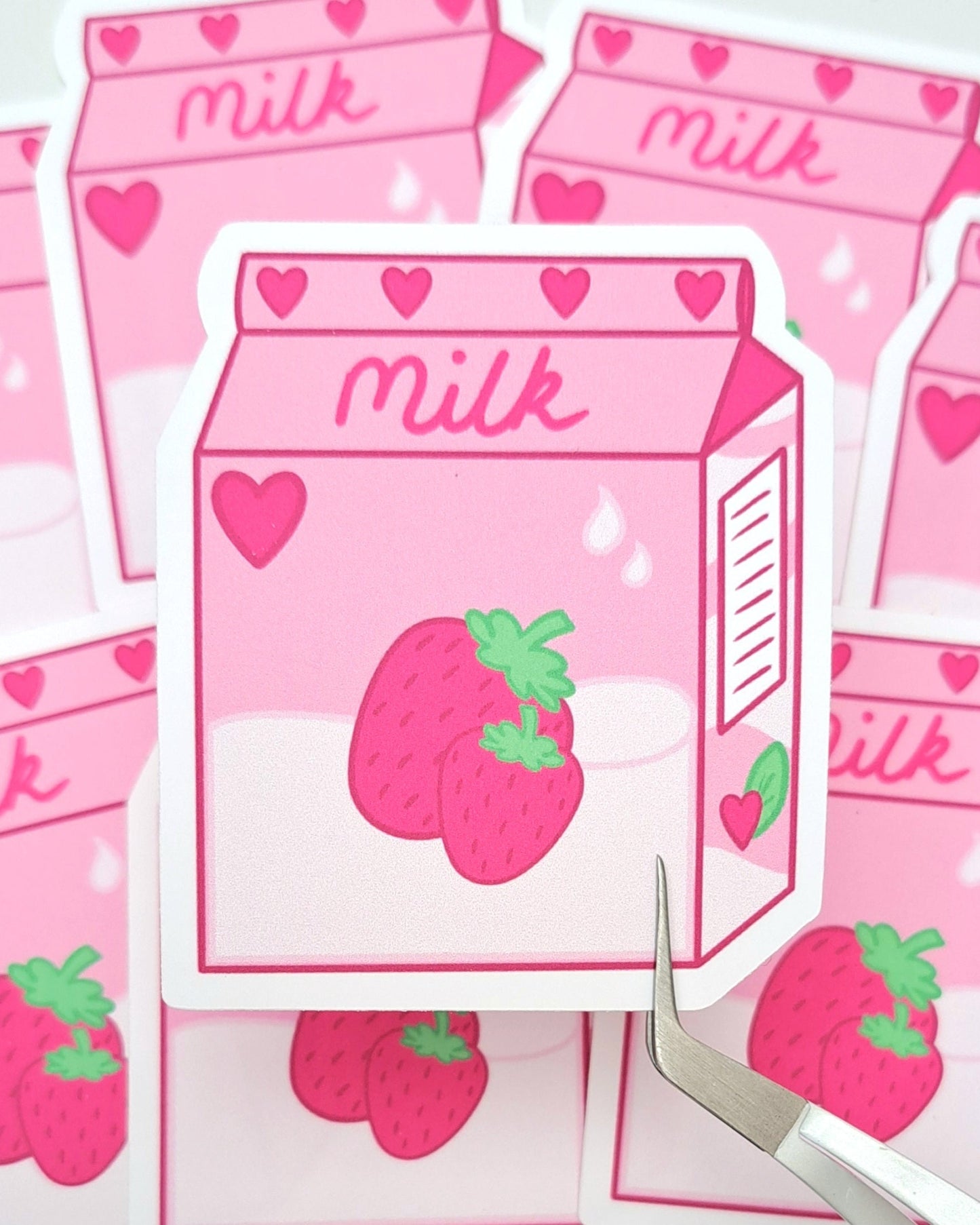 Strawberry Milk Matte Vinyl Sticker