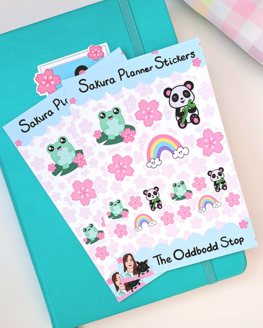 Evie and Poppy Sakura Sticker Sheet