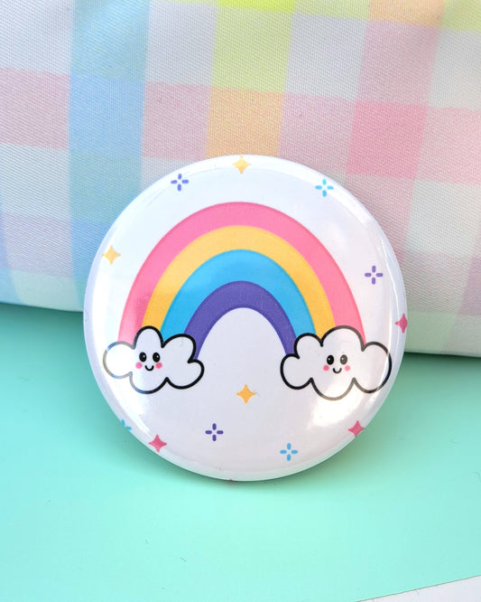 Rainbow Large Button Badge 50mm