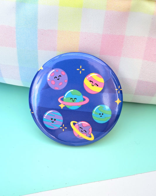 Planets Large Button Badge 50mm
