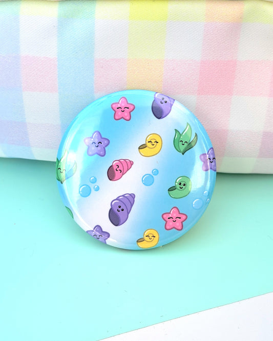 Under the Sea Large Button Badge 50mm