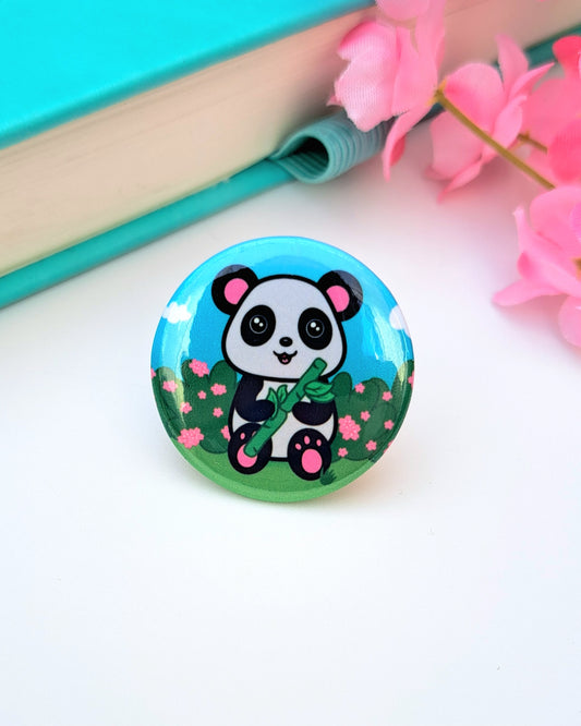 Poppy Panda Button Badge 32mm