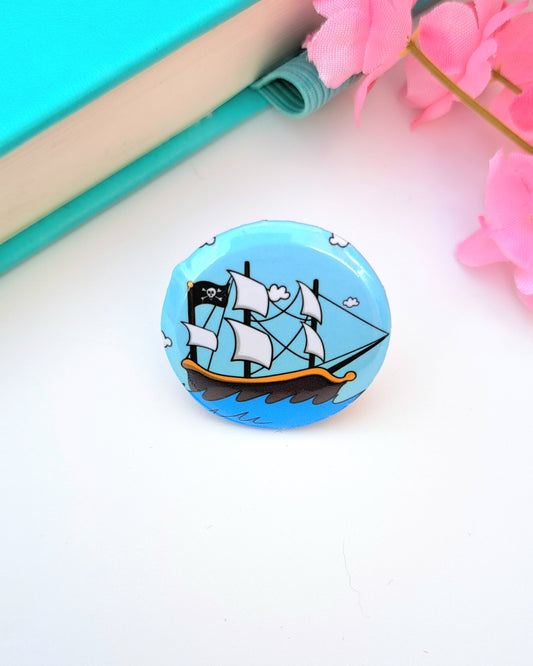 Pirate Ship Button Badge 32mm