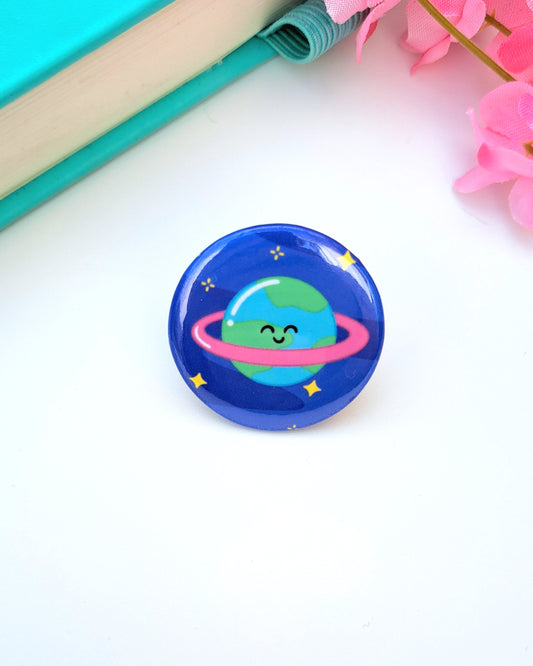 Blue Planet Button Badge 32mm