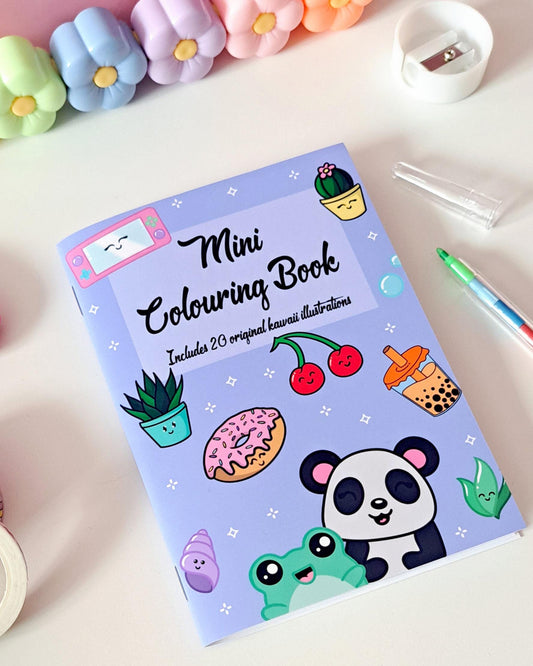 Kawaii mini colouring book
