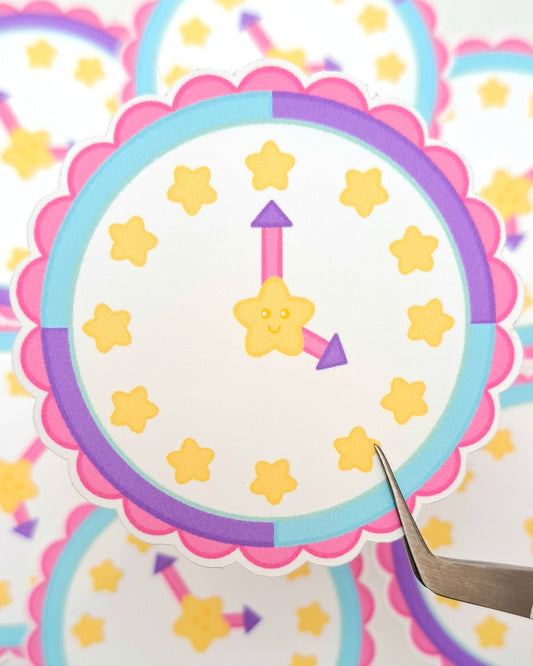 Clock Matte Vinyl Sticker