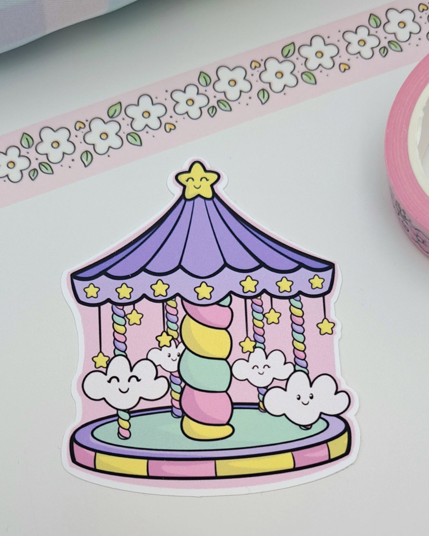 Carousel Matte Vinyl Sticker