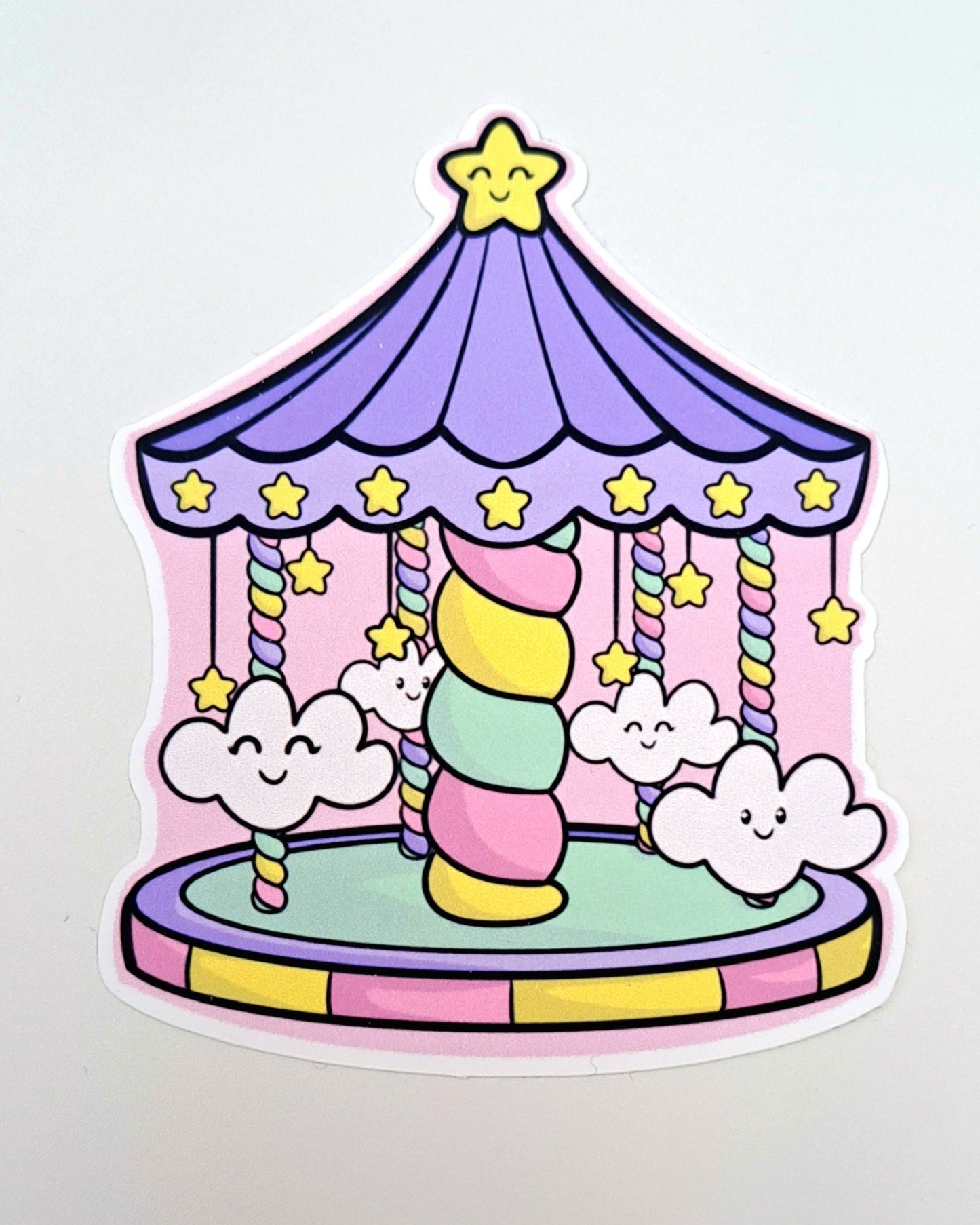Carousel Matte Vinyl Sticker