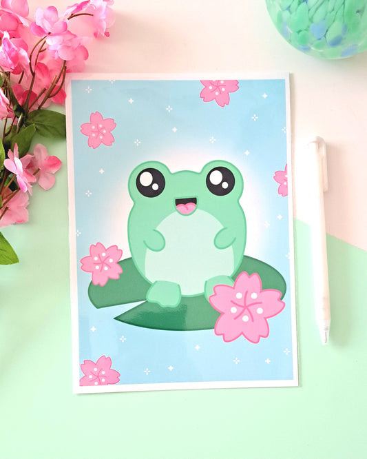 Evie Frog A5 Art Print