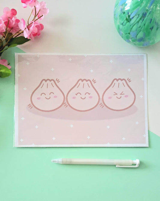 Bao Bun A5 Art Print
