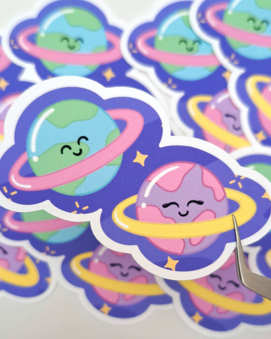 Planets Matte Vinyl Sticker