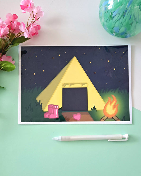 Camping A5 Art Print