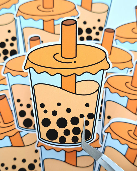 Bubble Tea Matte Vinyl Sticker