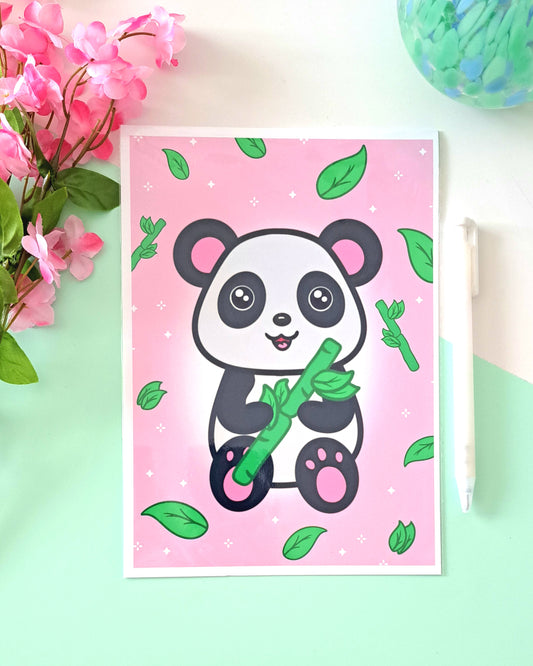Poppy Panda A5 Art Print