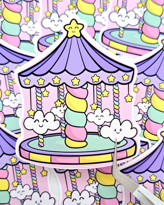 Carousel Matte Vinyl Sticker