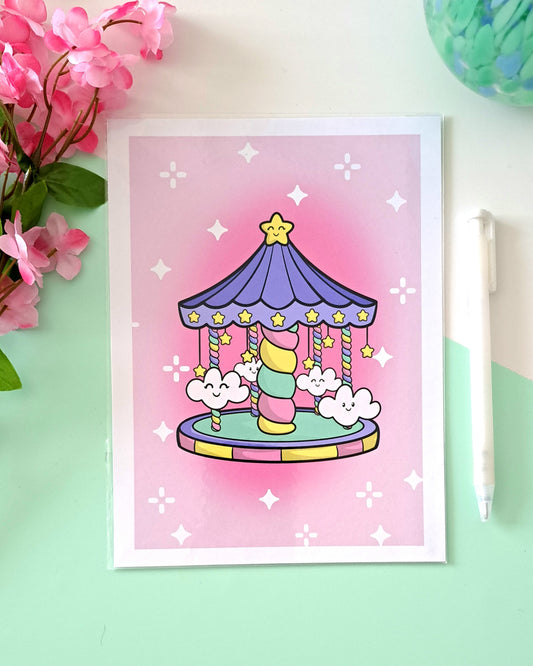 Carousel A5 Art Print