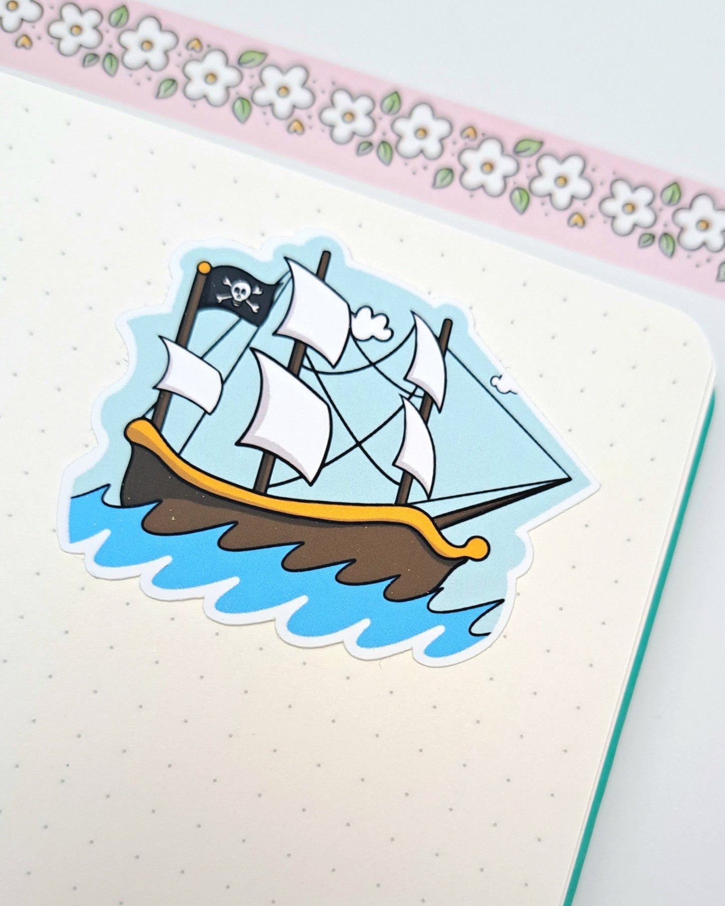 Pirate Ship Matte Vinyl Sticker
