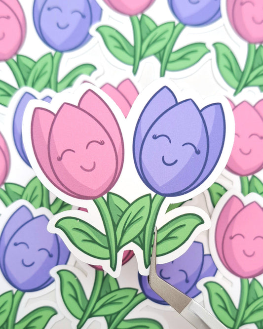 Tulips Matte Vinyl Sticker